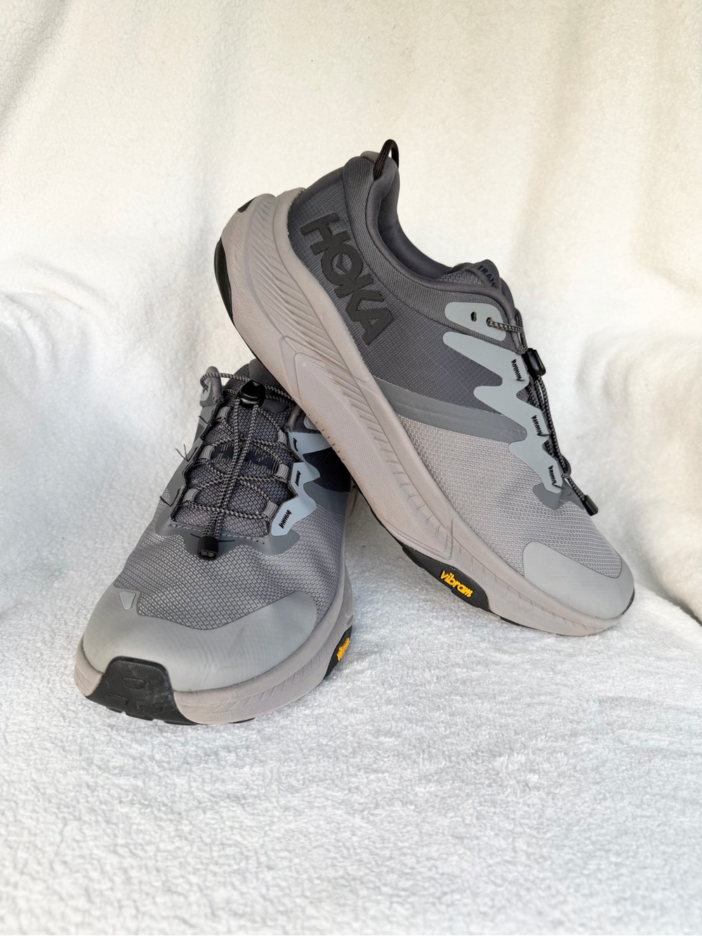 Hoka Mens Castlerock Transport Sneakers Size 11.5D Gray Black